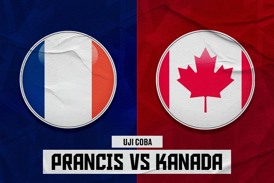 Laga uji coba Prancis vs Kanada. (Dede Sopatal Mauladi/Skor.id).