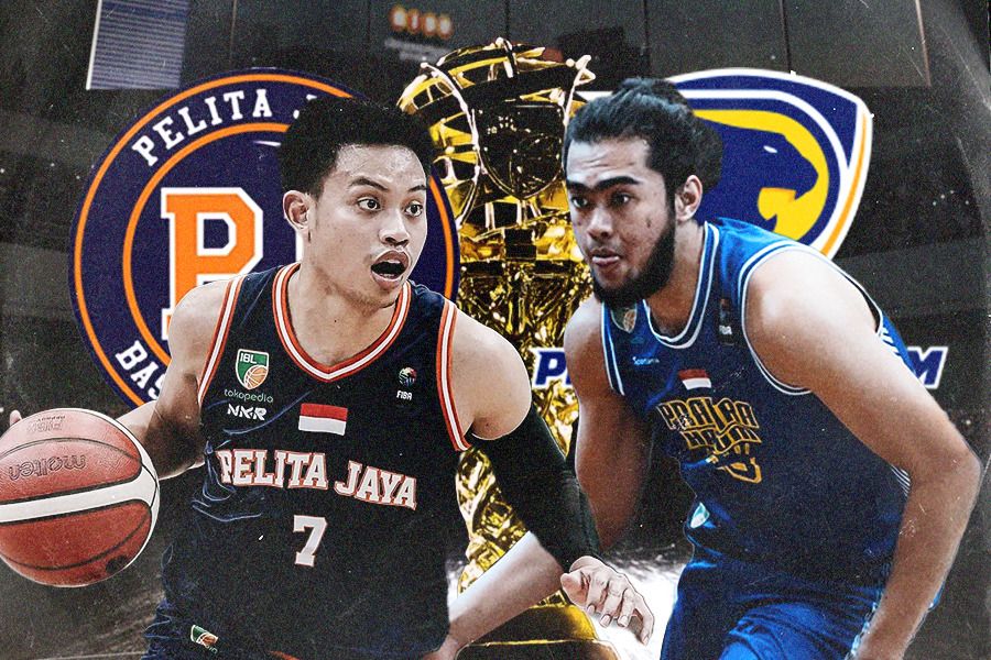 Prawira Harum Bandung vs Pelita Jaya Basketball Final IBL 2023. (Jovi Arnanda/Skor.id)