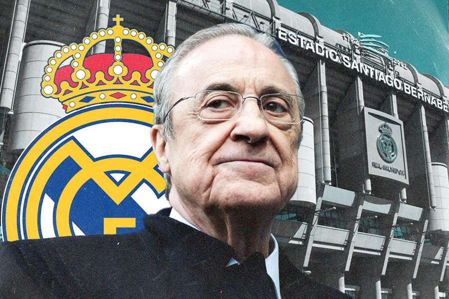 Presiden Real Madrid, Florentino Perez, merespons kembali mengenai European Super League. (Jovi Arnanda/Skor.id).