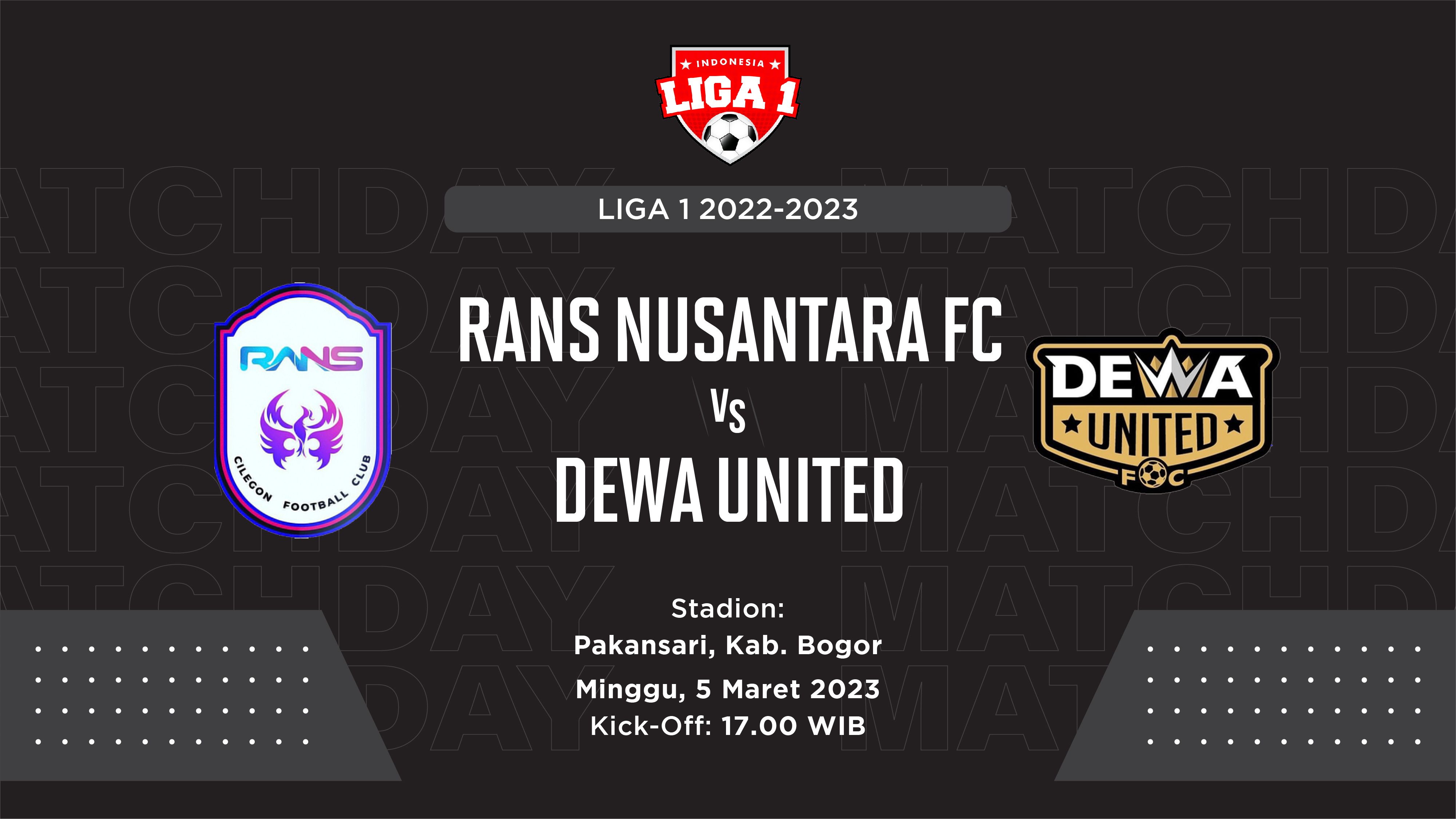 Hasil Rans Nusantara FC vs Dewa United: Tangsel Warriors Menang