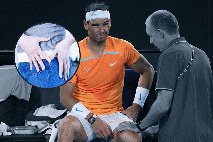 Cedera fleksor panggul yang dialami Rafael Nadal tidak bisa diremehkan. (Rahmat Ari Hidayat/Skor.id)