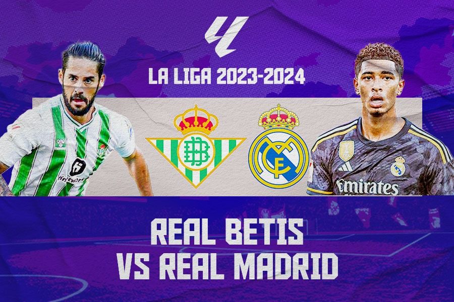 Pertandingan Real Betis vs Real Madrid di La Liga (Liga Spanyol) 2023-2024. (Yusuf/Skor.id).