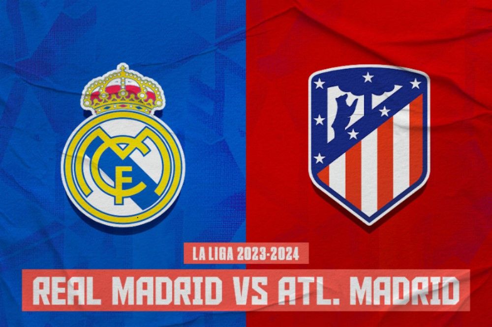 Derby Madrid antara Real Madrid vs Atletico Madrid akan terjadi di La Liga 2023-2024. (Hendy Andika/Skor.id).