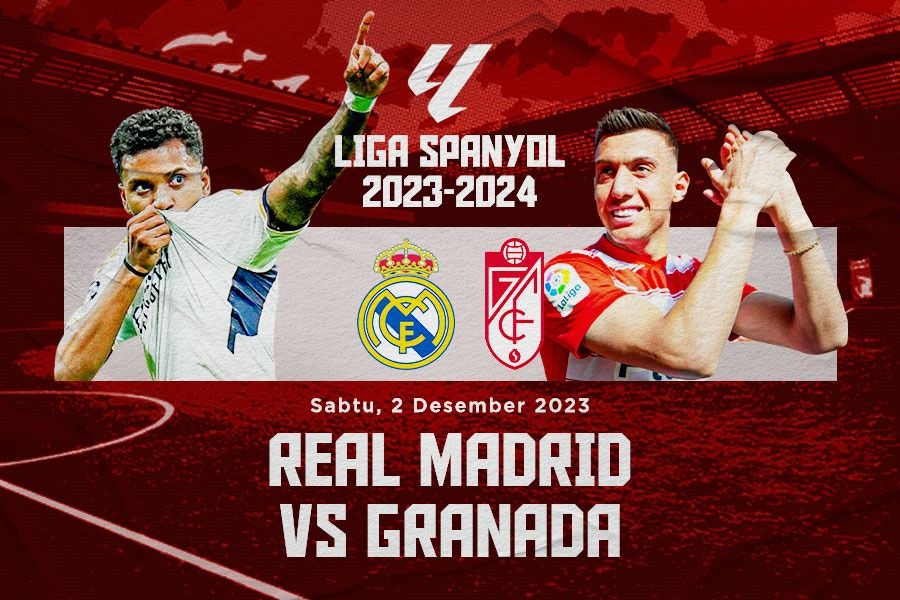 Laga Real Madrid vs Granada pada La Liga 2023-2024, akan digelar di Stadion Santiago Bernabeu, Sabtu (2/12/2023). (Hendy Andika/Skor.id).