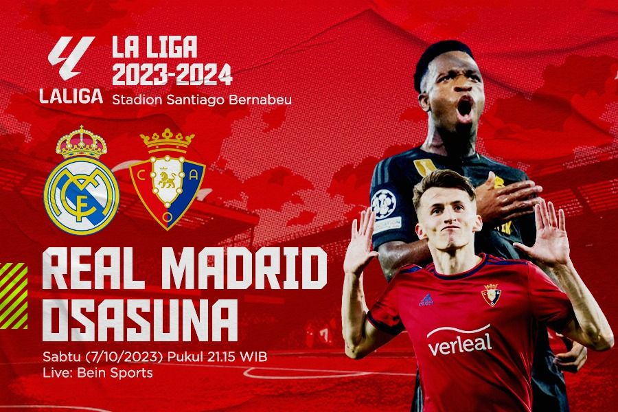 Prediksi dan Link Live Streaming Real Madrid vs Osasuna di La Liga 2023-2024