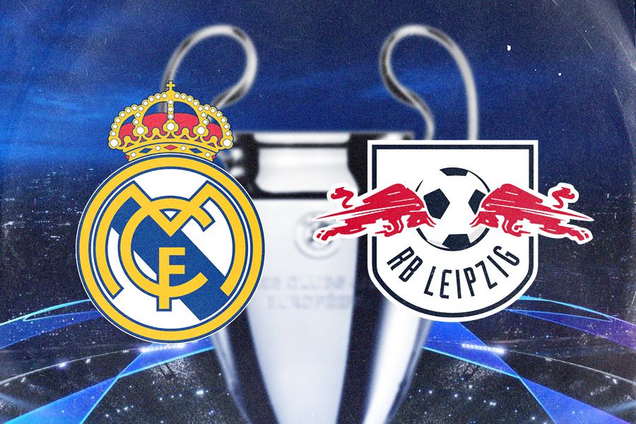 Real Madrid vs RB Leipzig di Liga Champions 2023-2024. (Jovi Arnanda/Skor.id).
