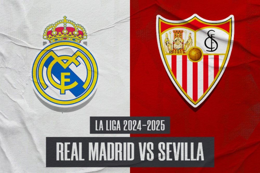 Real Madrid vs Sevilla di La Liga 2024-2025. (Hendy Andika/Skor.id).