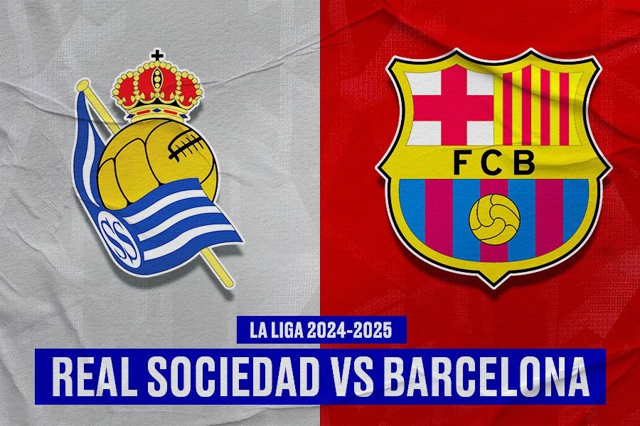 Real Sociedad vs Barcelona di La Liga 2024-2025. (Yusuf/Skor.id).