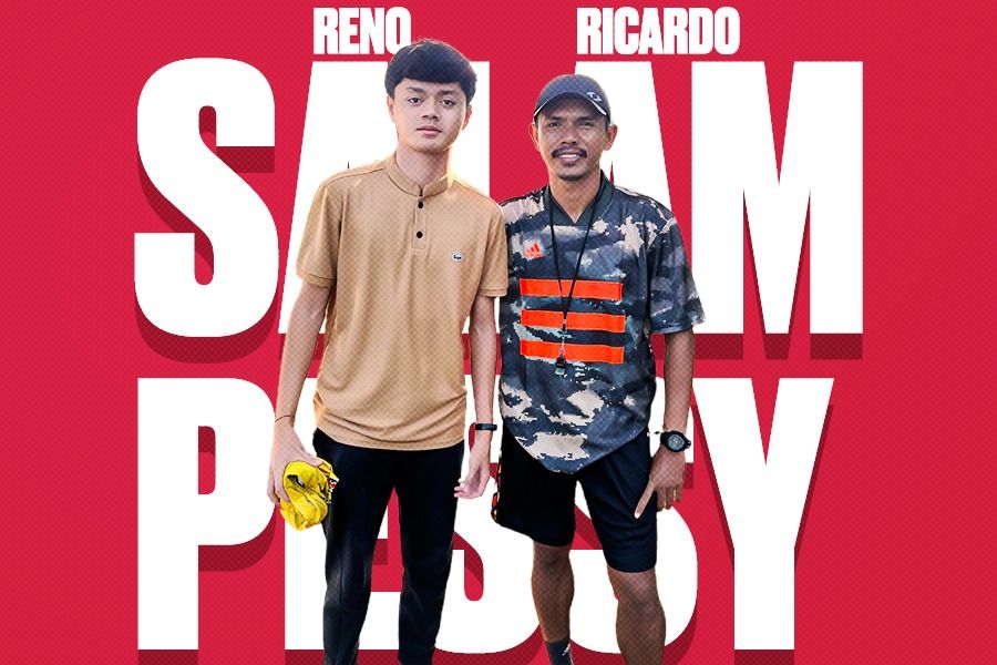 Reno dan Ricardo Salampessy. (Rahmat Ari Hidayat/Skor.id)