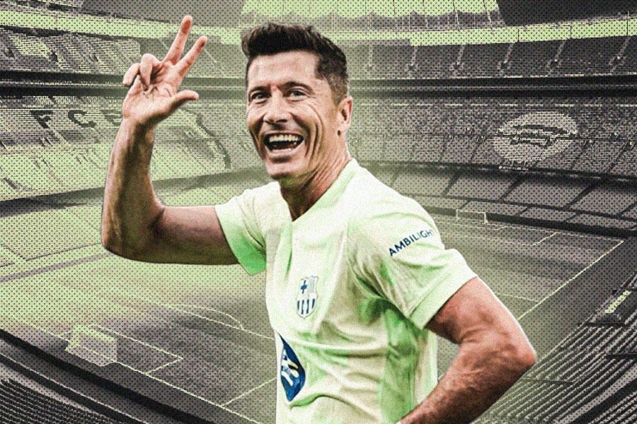 Robert Lewandowski mencetak hat-trick. (Hendy Andika/Skor.id).