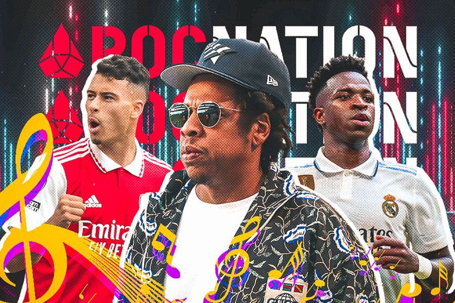 Roc Nation Sports International milik Jay-Z bakal lebih diperhitungkan di pasar sepak bola dunia usai menaungi Gabriel Martinelli (kiri) dan Vinicius Junior (kanan)  Hendy AS Skor.id