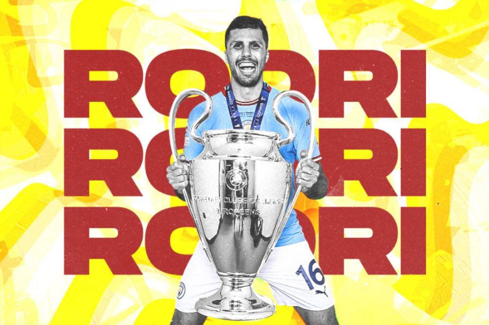 Gelandang Manchester City, Rodri, kunci sukses timnya raih gelar Liga Champions (M. Yusuf/Skor.id).