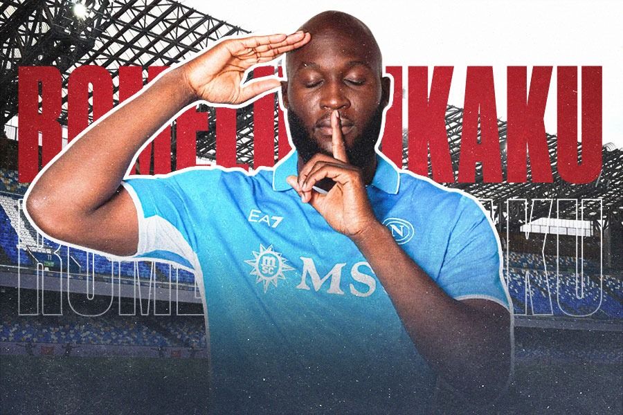 Penyerang baru Napoli, Romelu Lukaku. (Yusuf/Skor.id).