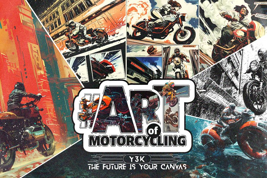 Royal Enfield Art of Motorcycling 2024 mengumpulkan desain berdasarkan 4 kategori: Gen AI, Digital Art, Handcrafted, dan Comic Art (Dok. Royal Enfield).