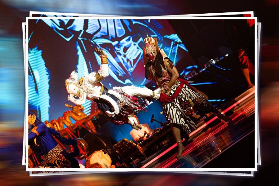 Salah satu adegan pementasan jelang Grand Final MPL ID Season 16. (Grafis: Kevin Bagus Prinusa/Skor.id)