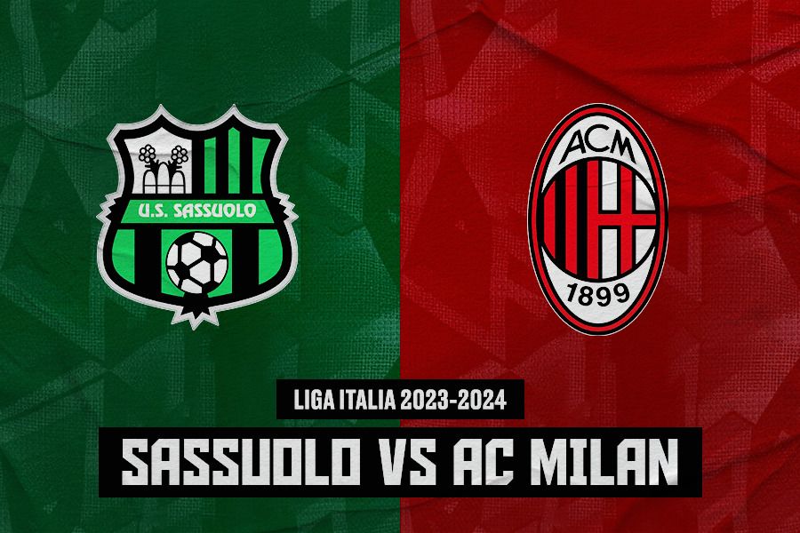 Laga Sassuolo vs AC Milan di Liga Italia 2023-2024. (Jovi Arnanda/Skor.id).