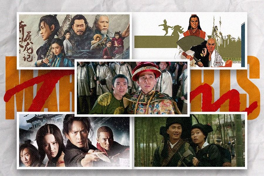 Sejumlah film bertema bela diri Cina memiliki seri dengan kualitas mumpuni, yakni Kung Fu Cult Master, Clans Of Intrigue (atas ki-ka), Royal Tramp (tengah), The Four dan The Swordsman (bawah ki-ka). (Dede Mauladi Skor.id)
