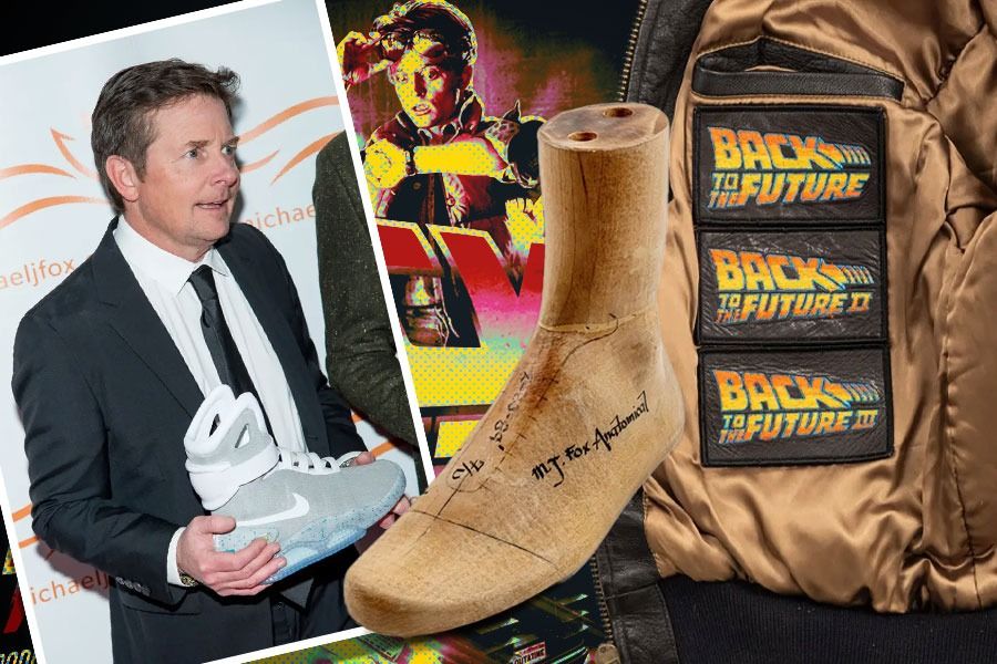 Tiruan kaki kiri Michael J Fox di film Back to the Future II akan dilelang oleh Southeby's bersama jaket kru film tersebut. (M. Yusuf/Skor.id)