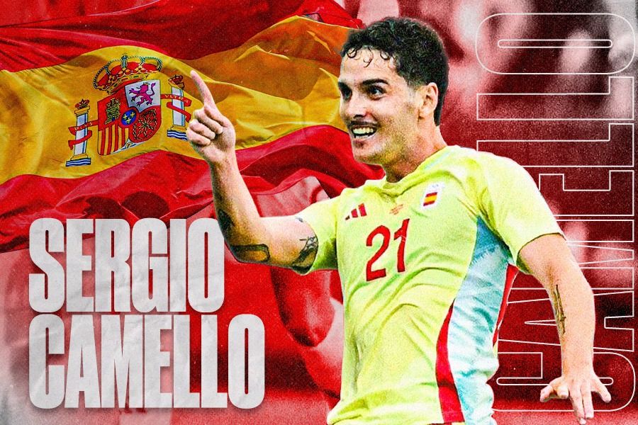 Pemain Spanyol, Sergio Camello. (Dede Sopatal Mauladi/Skor.id)