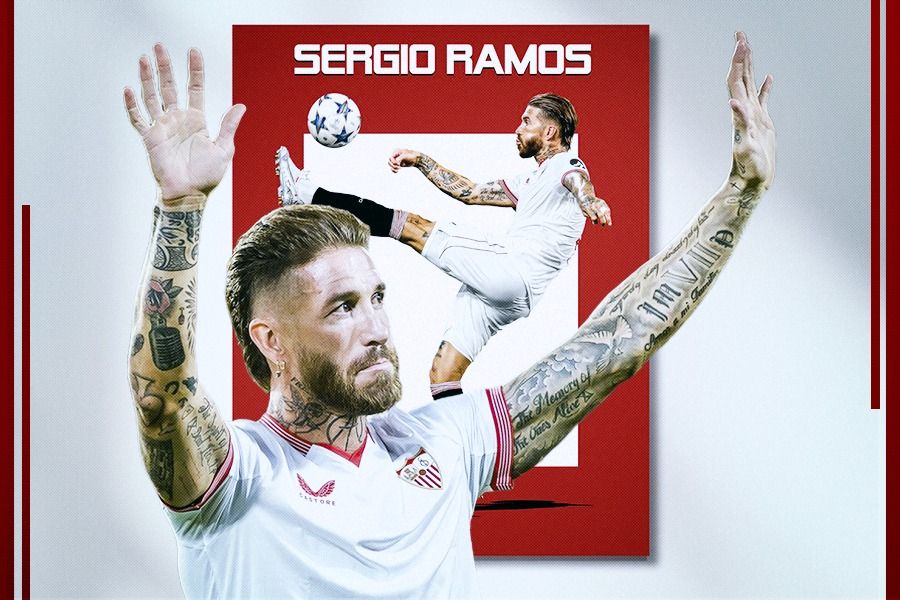 Bek Sevilla, Sergio Ramos. (Rahmat Ari Hidayat/Skor.id).