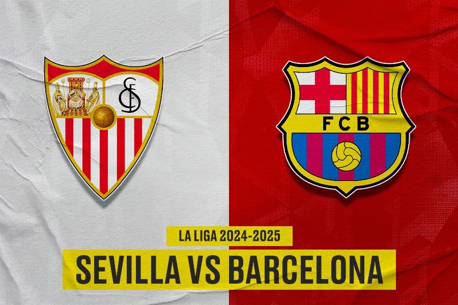 Laga Sevilla vs Barcelona di La Liga 2024-2025 akan digelar pada Senin (10/2/2025) pukul 22.00 WIB. (Yusuf/Skor.id).