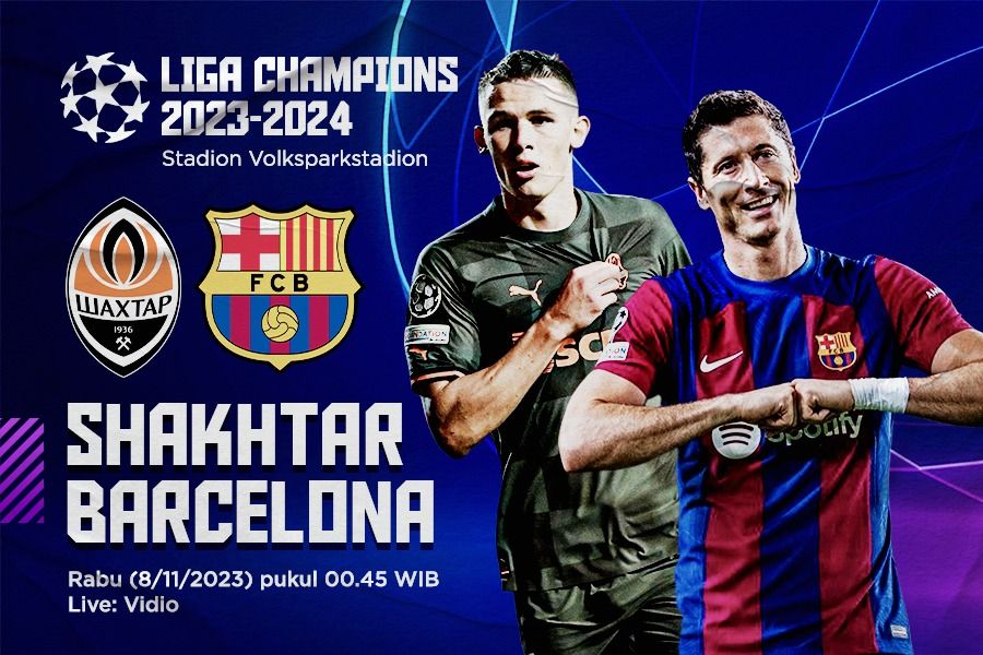 Robert Lewandowski (kanan) akan tampil lagi saat Barcelona menghadapi Shakhtar Donetsk dalam lanjutan Liga Champions 2023-2024. (Rahmat Ari Hidayat/Skor.id).