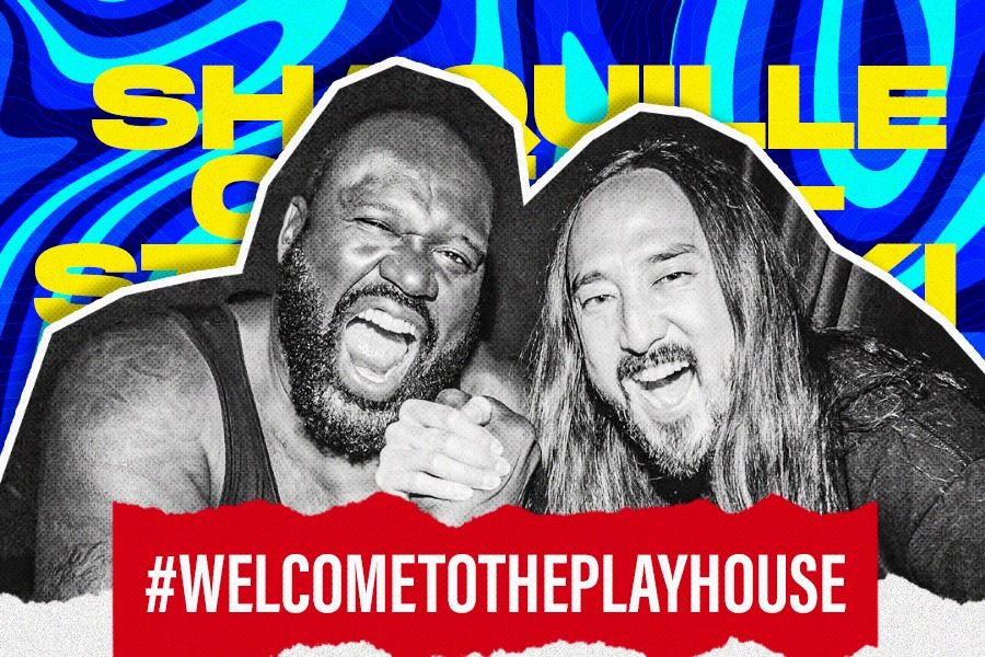 Shaquille O'Neal dan DJ Steve Aoki merilis lagu kolaborasi mereka "Welcome to the Playhouse" tahun lalu. (Dede Mauladi/Skor.id) 