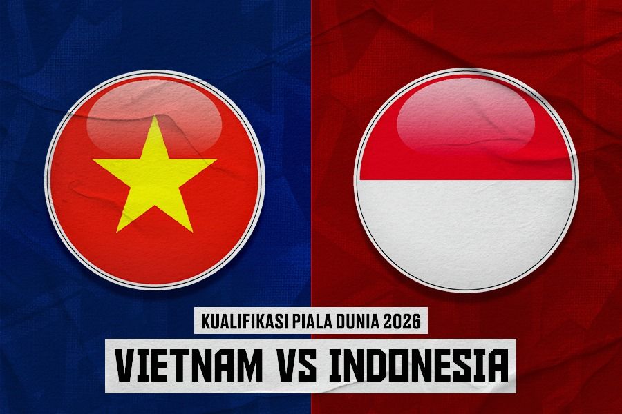 Vietnam vs Indonesia pada lanjutan Grup F Kualifikasi Piala Dunia 2026 di Stadion My Dinh, Hanoi, 26 Maret 2024. (Dede Sopatal Mauladi/Skor.id)