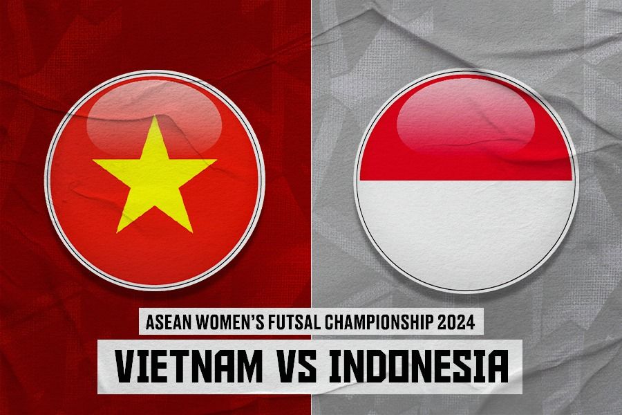 Vietnam vs Timnas Futsal Putri Indonesia di ASEAN Women’s Futsal Championship 2024. (Dede Sopatal Mauladi/Skor.id)