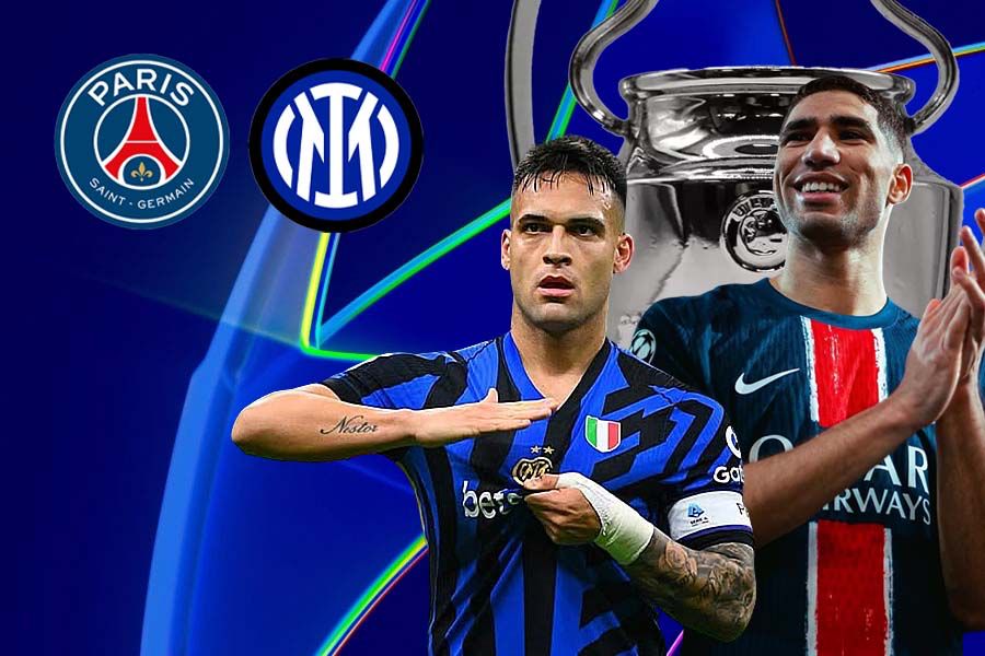 Cover final Liga Champions 2024-2025, PSG vs Inter Milan. (Deni Sulaeman/Skor.id)