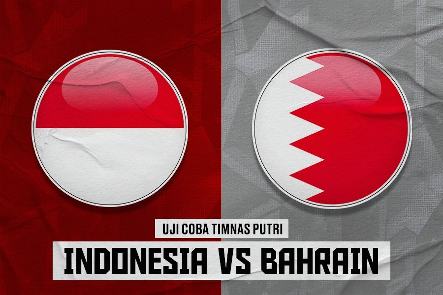Timnas Putri Indonesia vs Bahrain. (Dede Sopatal Mauladi/Skor.id)