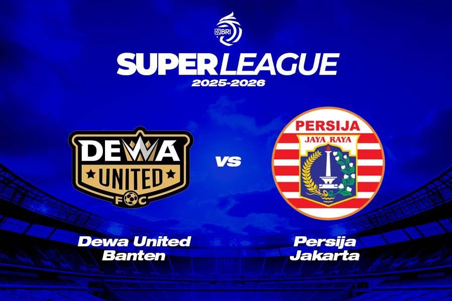 Dewa United vs Persija Jakarta di Super League 2025-2026. (Grafis: Deni Sulaeman/Skor.id)