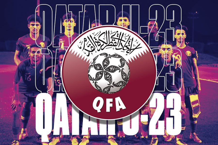 Cover Timnas U-23 Qatar (Qatar U-23). (Yusuf/Skor.id)