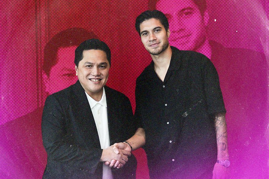 Ketum PSSI Erick Thohir dan Kevin Diks. (Foto: Dok. Erick Thohir/Grafis: Jovi Arnanda/Skor.id)