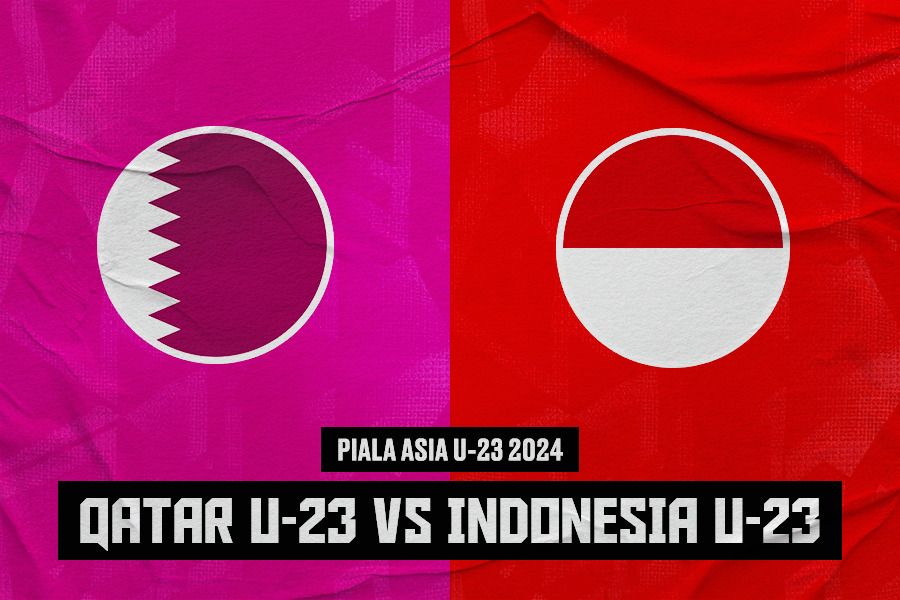 Cover Qatar U-23 vs Timnas U-23 Indonesia (Indonesia U-23). (Jovi Arnanda/Skor.id)