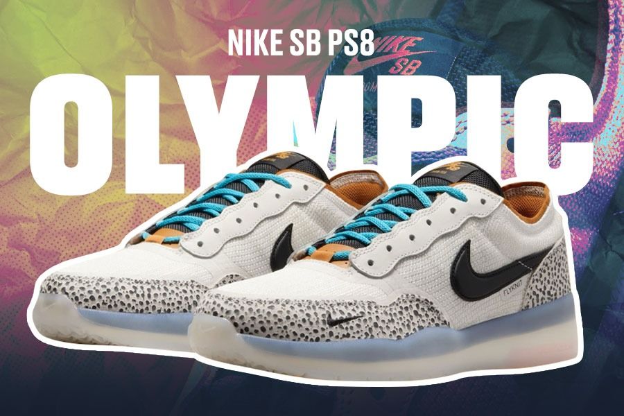 Nike SB PS8 "Olympic" yang dibuat untuk para skater akan hadir jelang momen Olimpiade Paris 2024 (Yusuf/Skor.id).