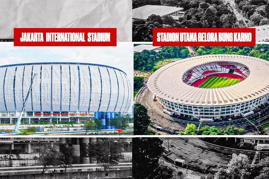 Jakarta International Stadium dan SUGBK memiliki arsitektur yang megah (Dede Sopatal Mauladi/Skor.id).