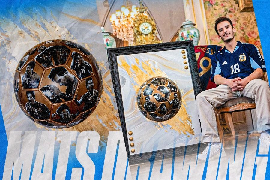Karier Lionel Messi Dipetakan dalam Lukisan Custom 3D dari Belahan Bola