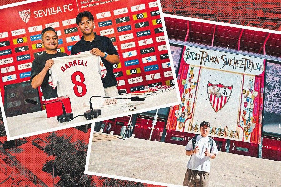 Darrell Nathan Ang Gabung Sevilla D. (Foto: Instagram @darrellang_/Grafis: Hendy Andika/Skor.id)