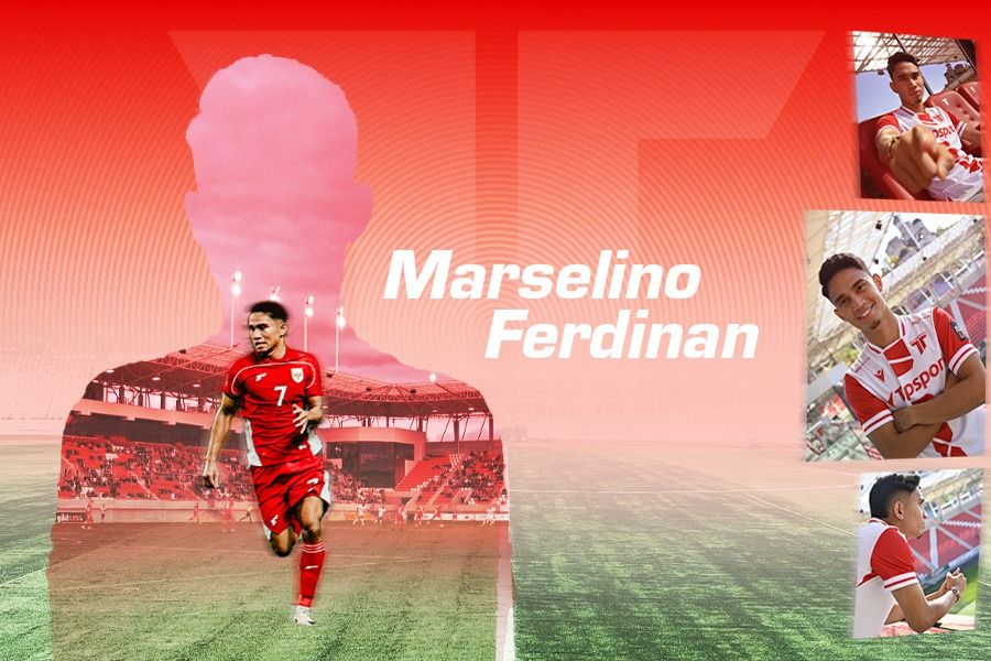 Marselino Ferdinan, AS Trencin. (Grafis: Kevin Bagus Prinusa/Skor.id)