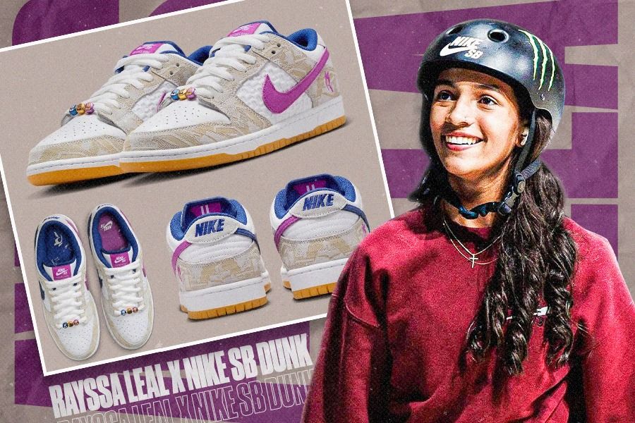 Sneaker kolaborasi Rayssa Leal x Nike SB Dunk (Dede Sopatal Mauladi/Skor.id).