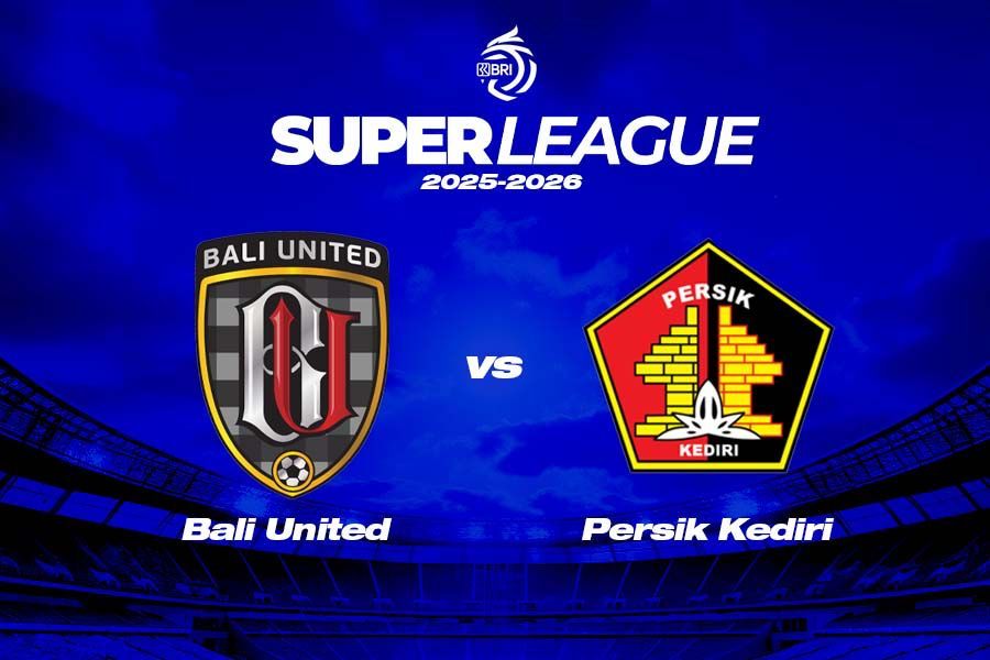 Bali United vs Persik Kediri di Super League 2025-2026. (Grafis: Deni Sulaeman/Skor.id)