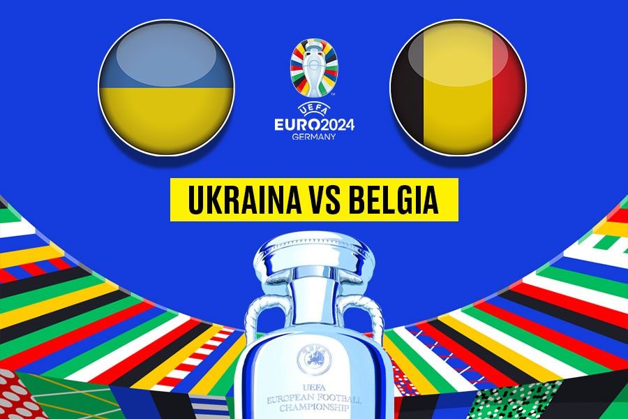 Laga terakhir Grup E Euro 2024 Ukraina vs Belgia akan berlangsung Rabu (26/6/2024) malam WIB (Yusuf/Skor.id).