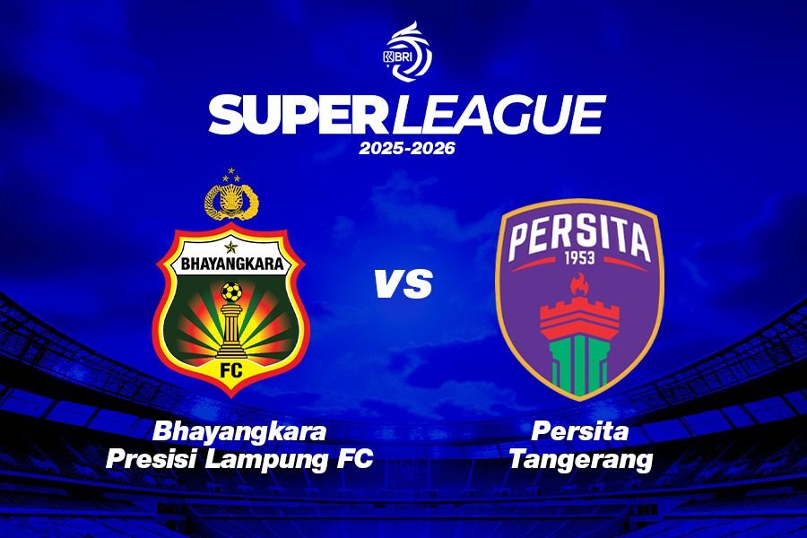 Bhayangkara Presisi Lampung FC vs Persita Tangerang di Super League 2025-2026. (Grafis: Kevin Bagus Prinusa/Skor.id)