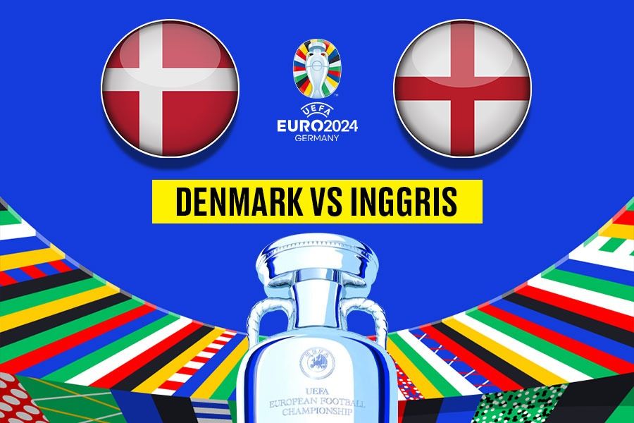 Laga Denmark vs Inggris dalam lanjutan penyisihan Grup C Euro 2024 akan berlangsung Kamis (20/6/2024) malam nanti pukul 23.00 WIB (Yusuf/Skor.id).
