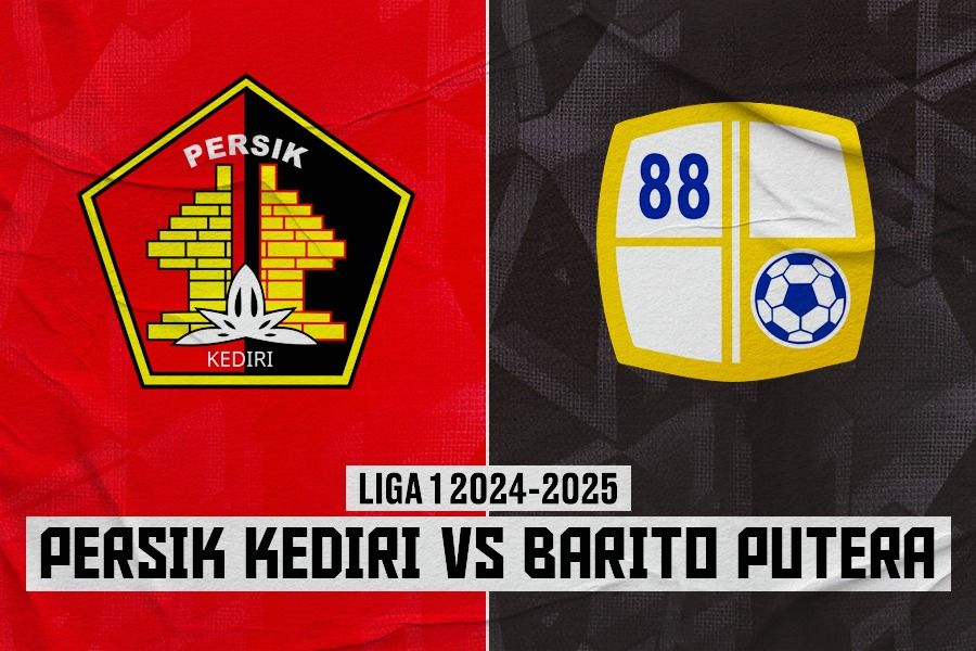 Persik Kediri vs Barito Putera di Liga 1 2024-2025. (Rahmat Ari Hidayat/Skor.id)