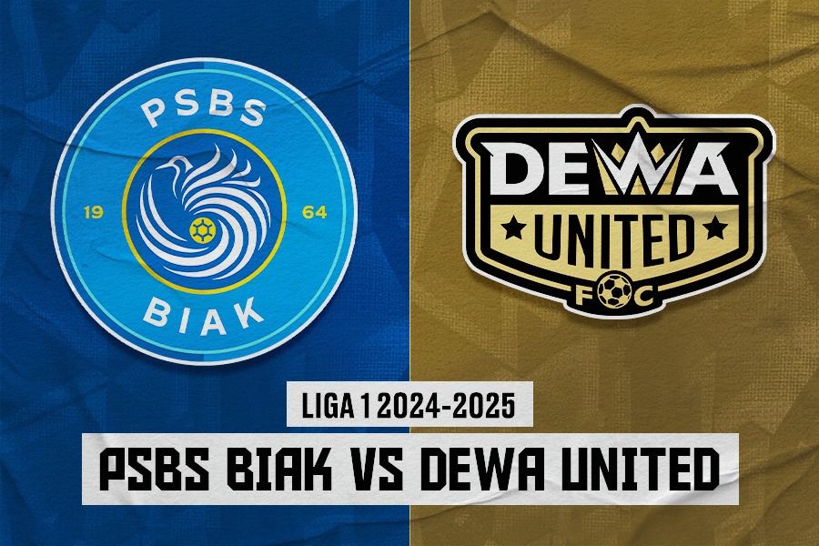 PSBS Biak vs Dewa United. (Dede Sopatal Mauladi/Skor.id)