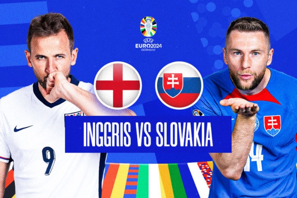 Laga 16 besar Euro 2024 Inggris vs Slovakia akan berlangsung Minggu (30/6/2024) pukul 23.00 WIB (Hendy Andika/Skor.id).