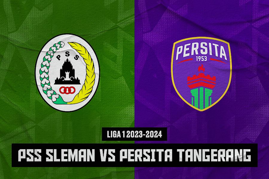 Pertandingan PSS Sleman vs Persita Tangerang pada pekan ke-26 Liga 1 2023-2024. (Jovi Arnanda/Skor.id)