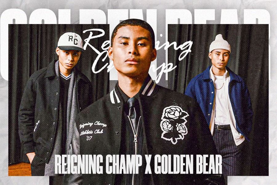 Koleksi kolaborasi Reigning Champ x Golden Bear (Dede Sopatal Mauladi/Skor.id).